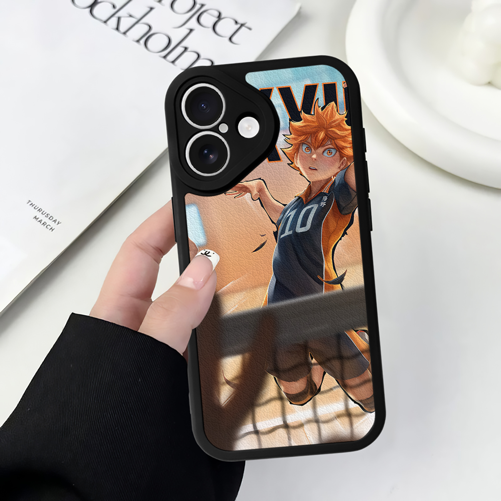 （画像用） ハイキュー!! Haikyu!! 【iPhone 16シリーズ対応】シリコンスマホケース（レザー調） 材質：シリコン